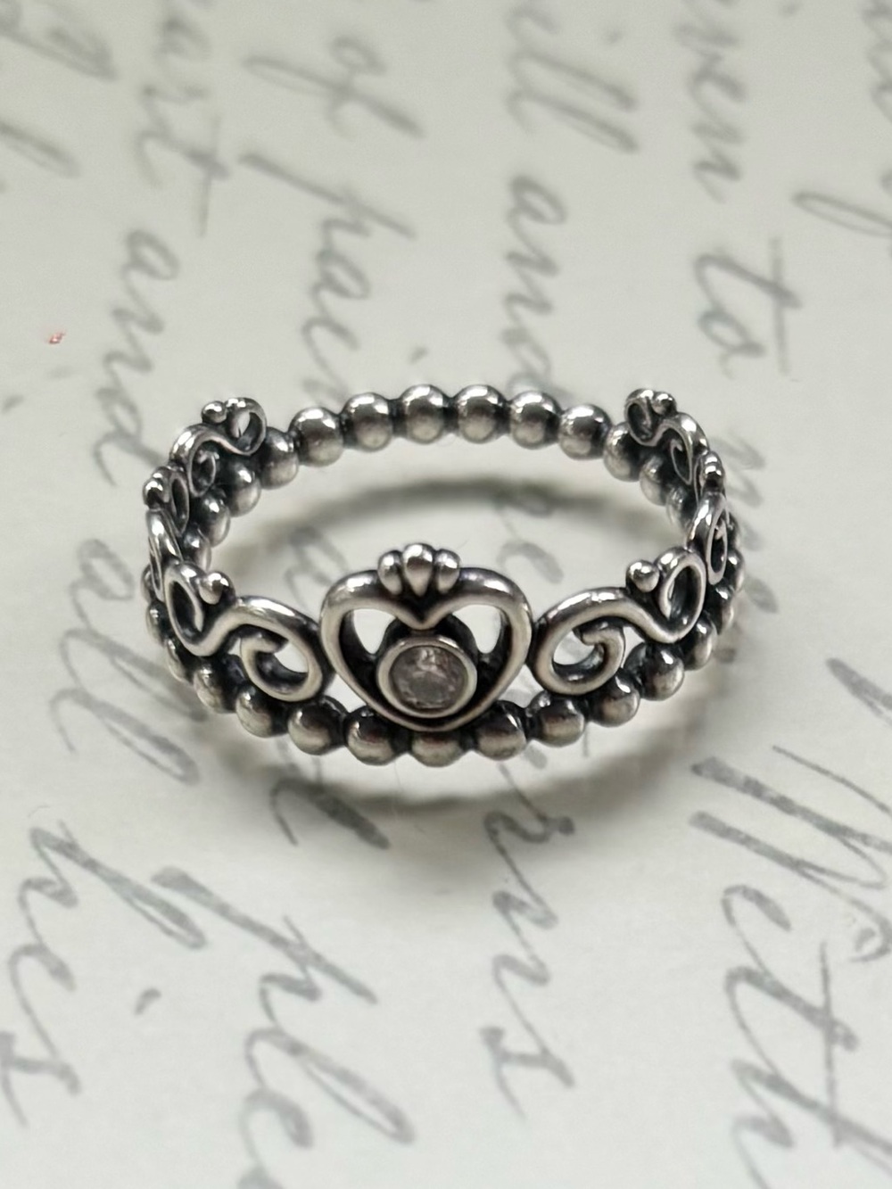 Authentic Pandora My Princess Tiara Crown Ring – Sterling Silver Size 56 / 7.5